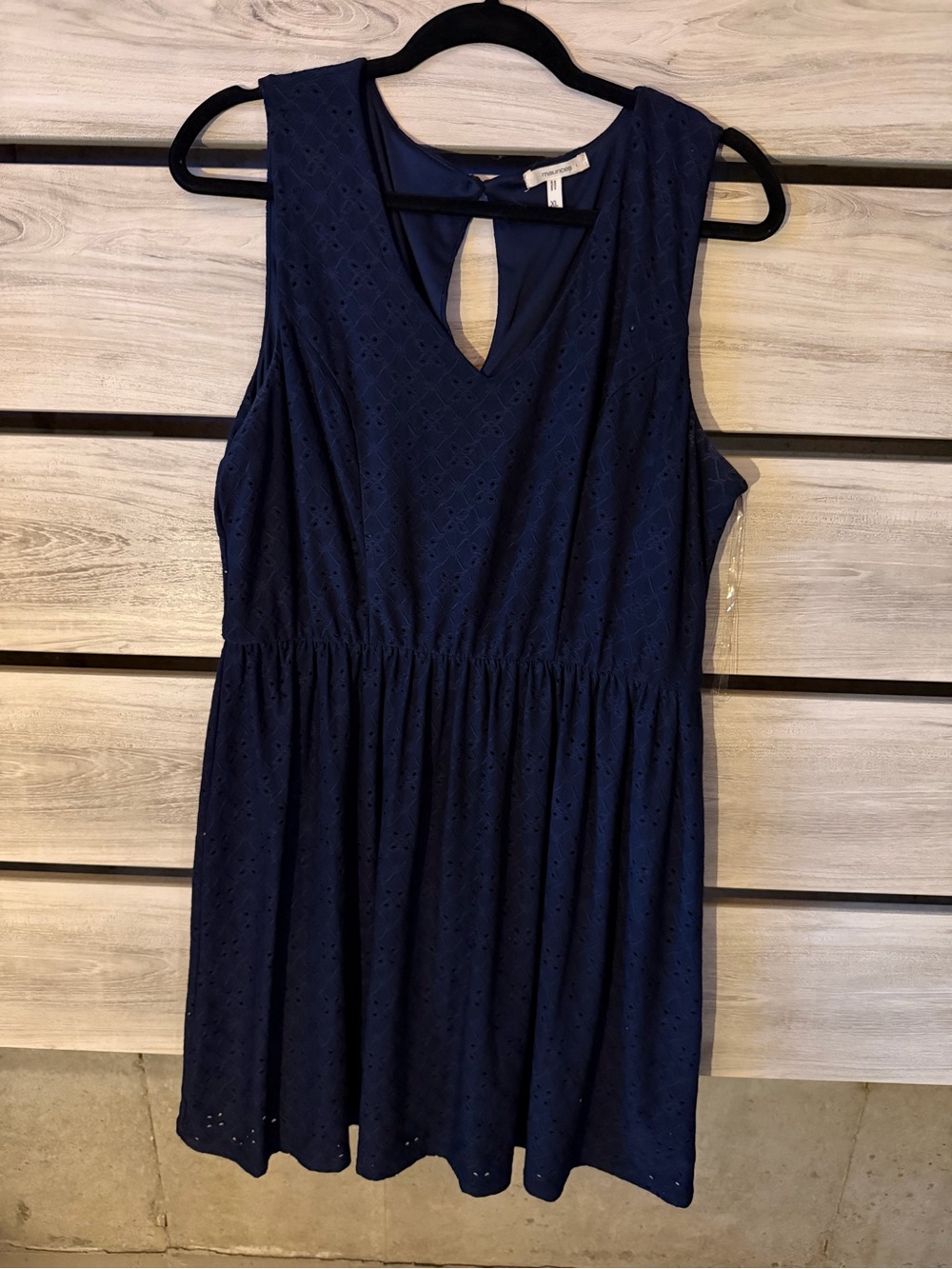 Maurices Navy Eyelet Sleeveless Dress